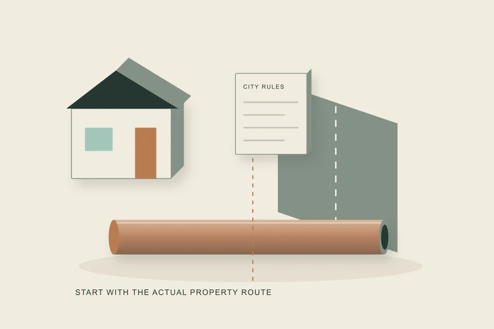 Conceptual illustration of calgary property and street access study