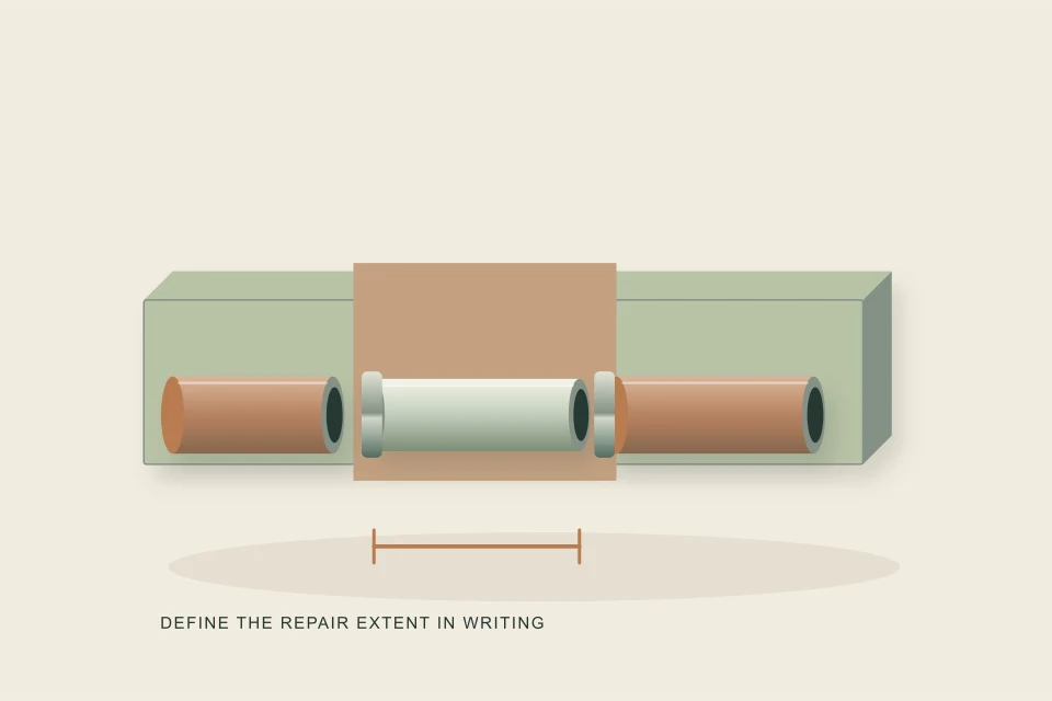 Conceptual illustration of a short local excavation and replacement section
